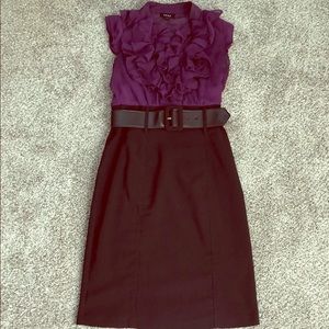 Ruffle pencil-skirt dress